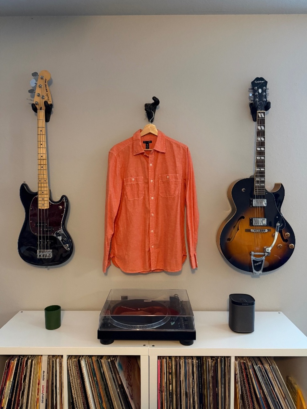 Gap Men's Button Down Shirt Slim Fit Long Sleeve Orange Size M